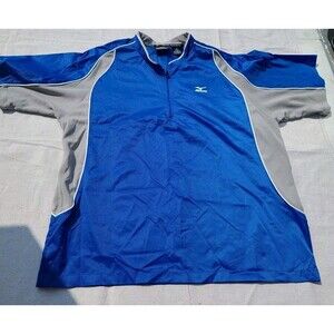 Mizuno Teamwear batting jersey Mens shirt XL wind /water protection Blue Gray